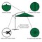 Pure Garden 10 Ft Offset Umbrella with Base, Hunter Green 50-LG1038 - alternate 4